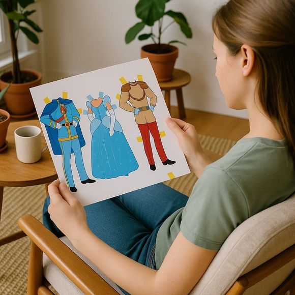 Vintage Walt Disney’s Sleeping Beauty Golden Book Paper Doll’s - Picture 2 of 10